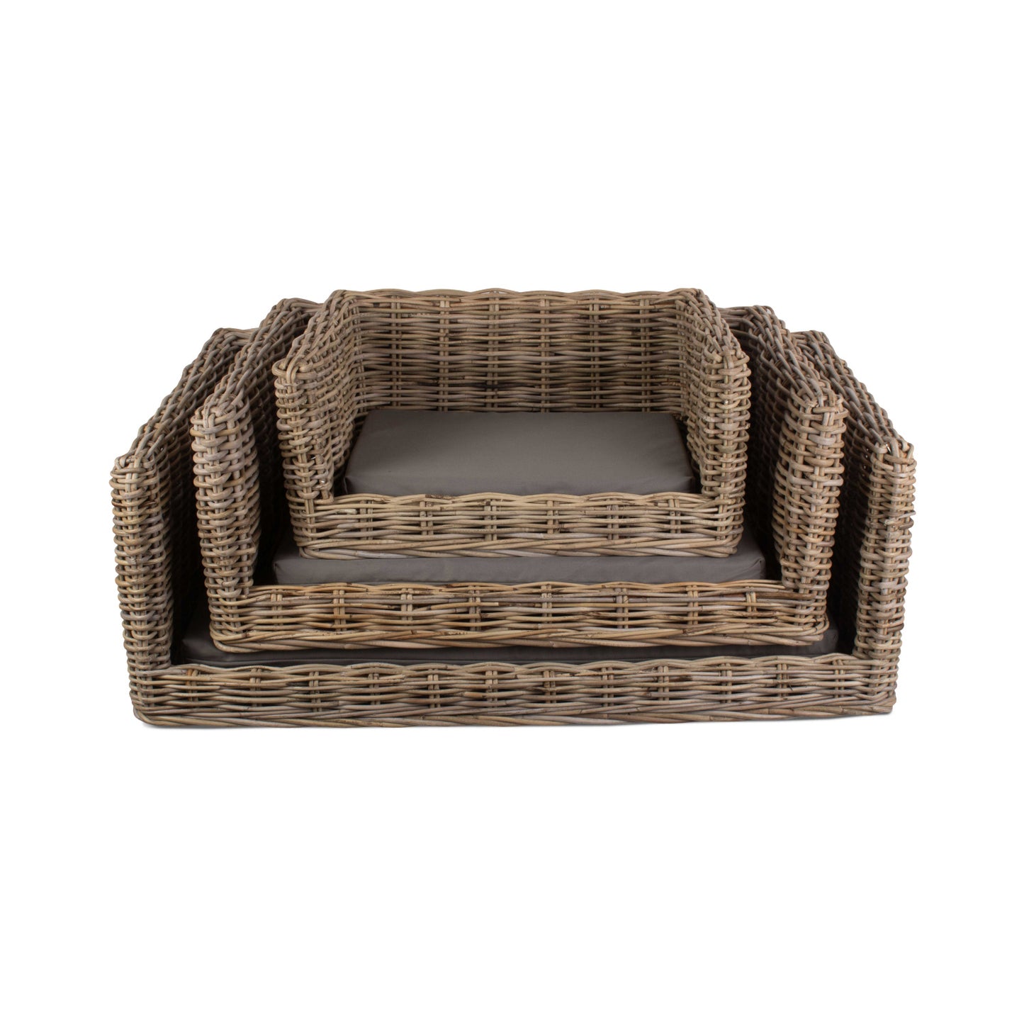 Luxury Rattan Dog Sofa Bed Set 3