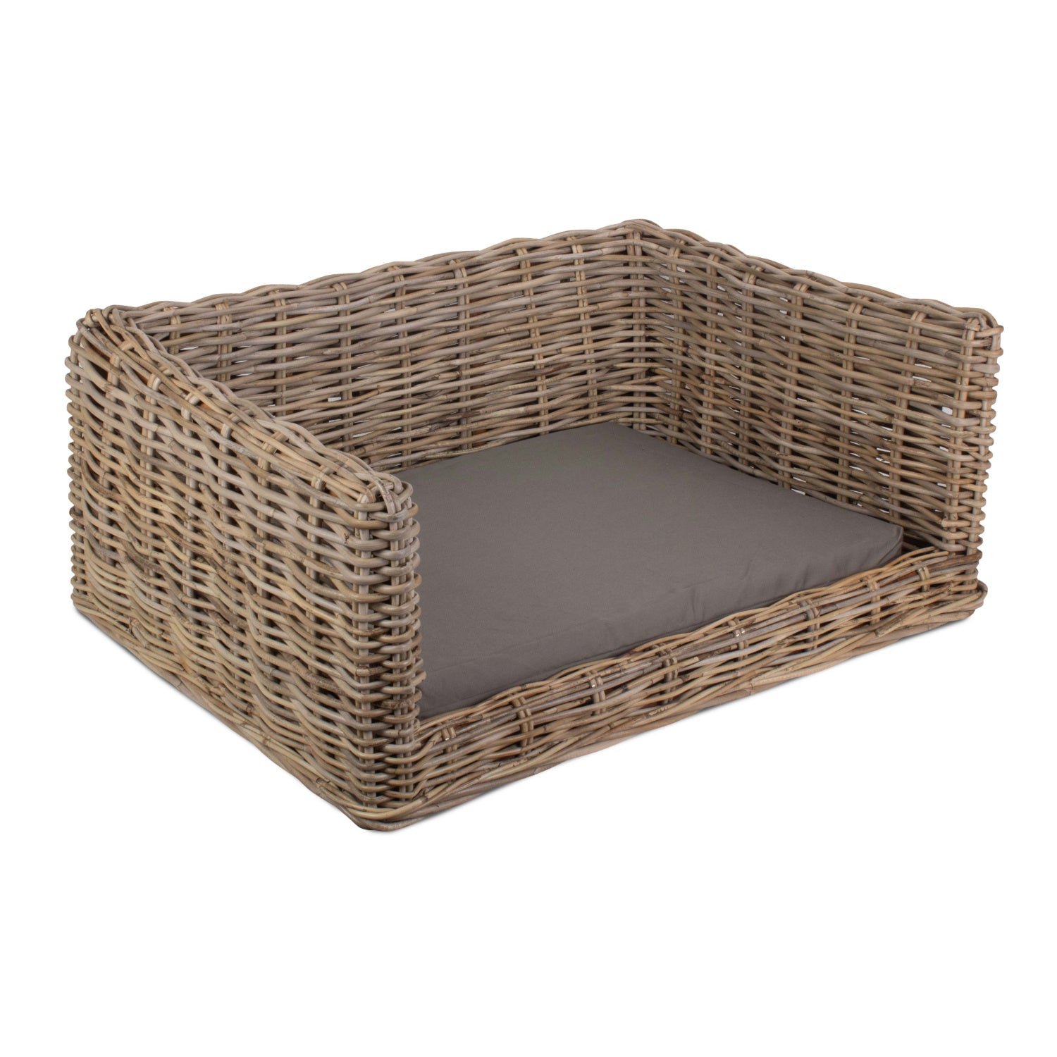 Luxury Rattan Dog Sofa Bed - Medium