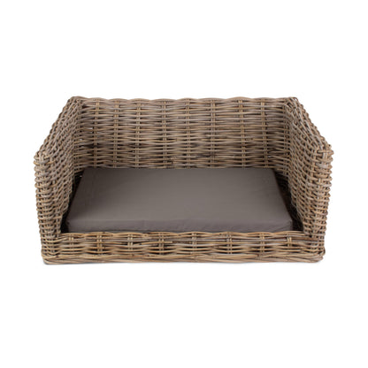 Luxury Rattan Dog Sofa Bed - Medium