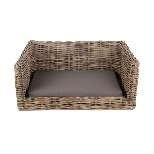 Luxury Rattan Dog Sofa Bed - Medium