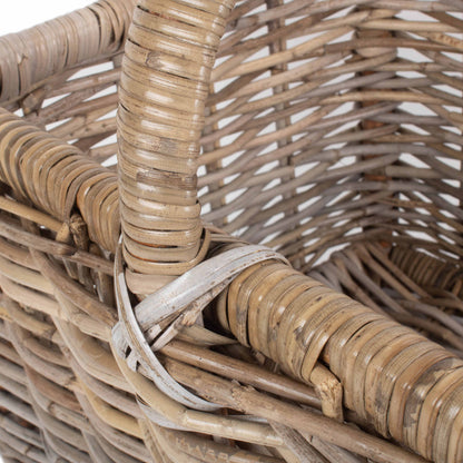Medium Rattan Open Ended Log Basket