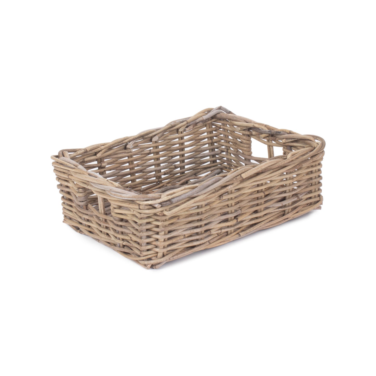 Medium Shallow Rattan Rectangular Basket