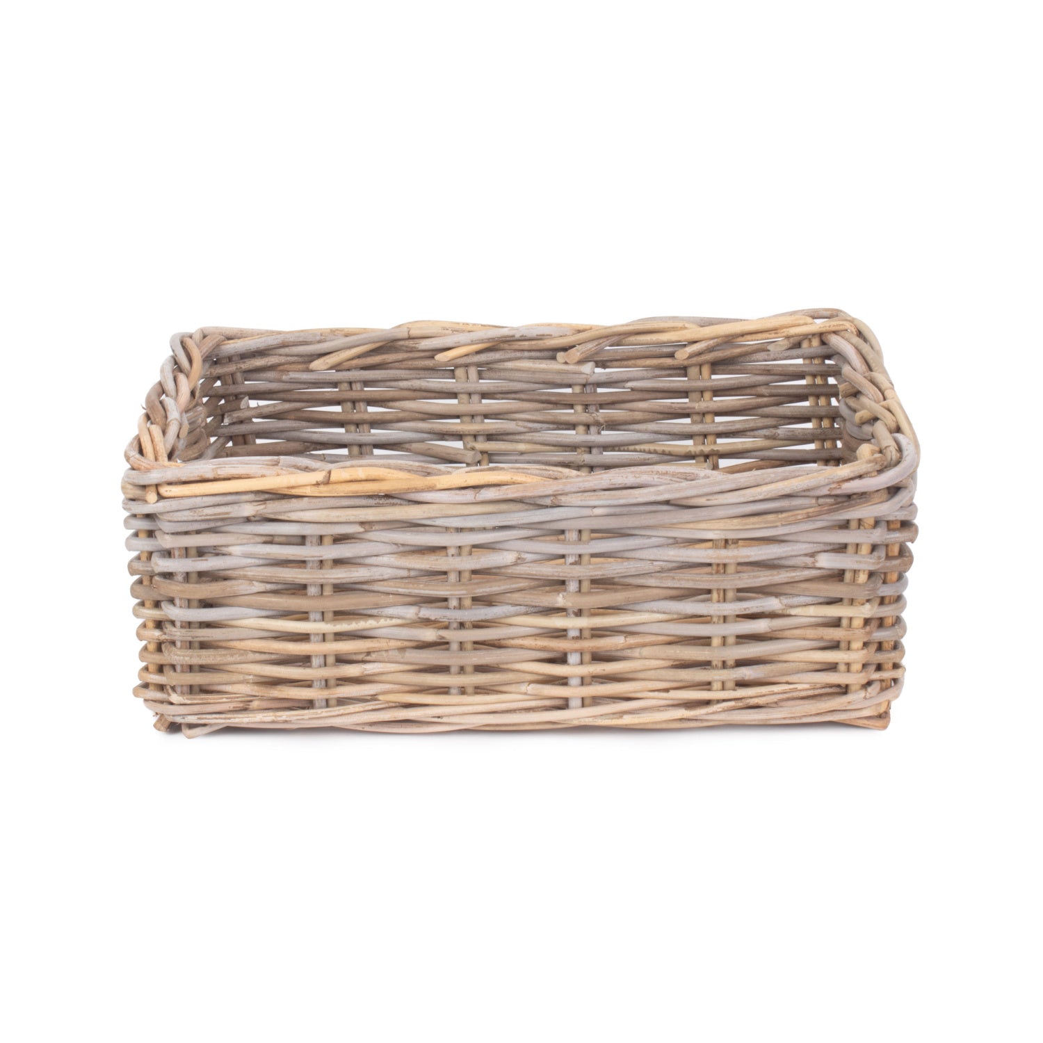 Large Shallow Rattan Rectangular Basket
