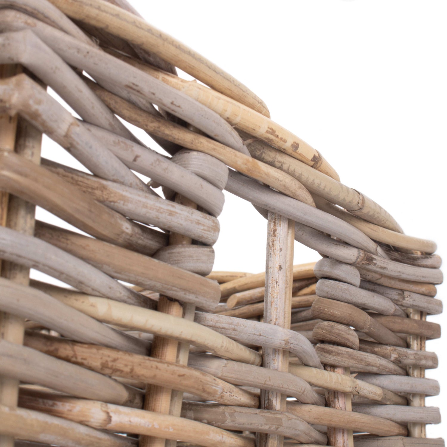 Large Shallow Rattan Rectangular Basket