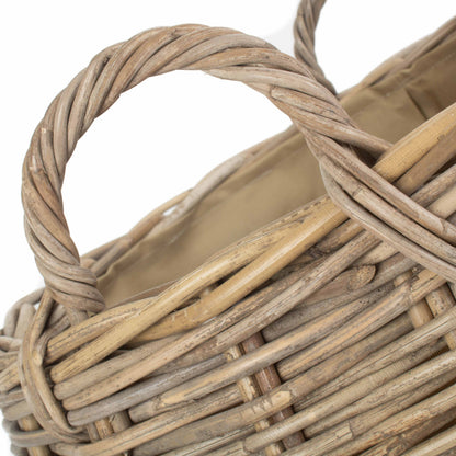 Amphora Rattan Log Basket With Cordura Lining