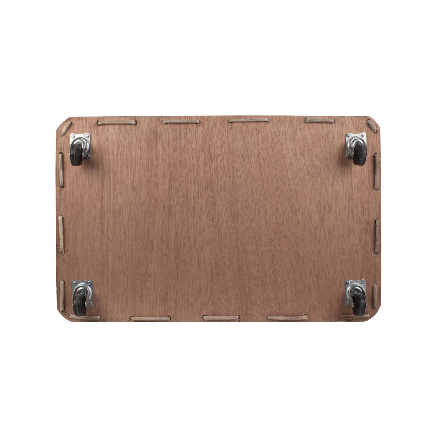 Small Wheeled Rattan Cordura Lined Log Basket