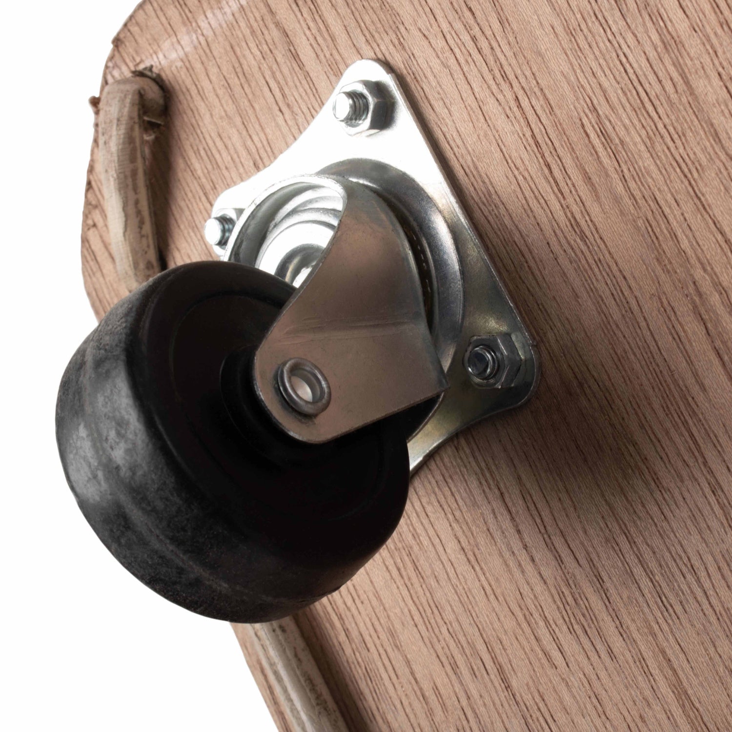 Small Wheeled Rattan Cordura Lined Log Basket