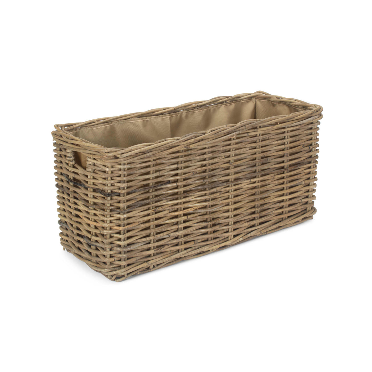 Small Under Bench Basket Hessian Lining