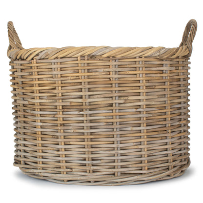 Size 3 Oval Rattan Storage/log Basket With Cordura Lining