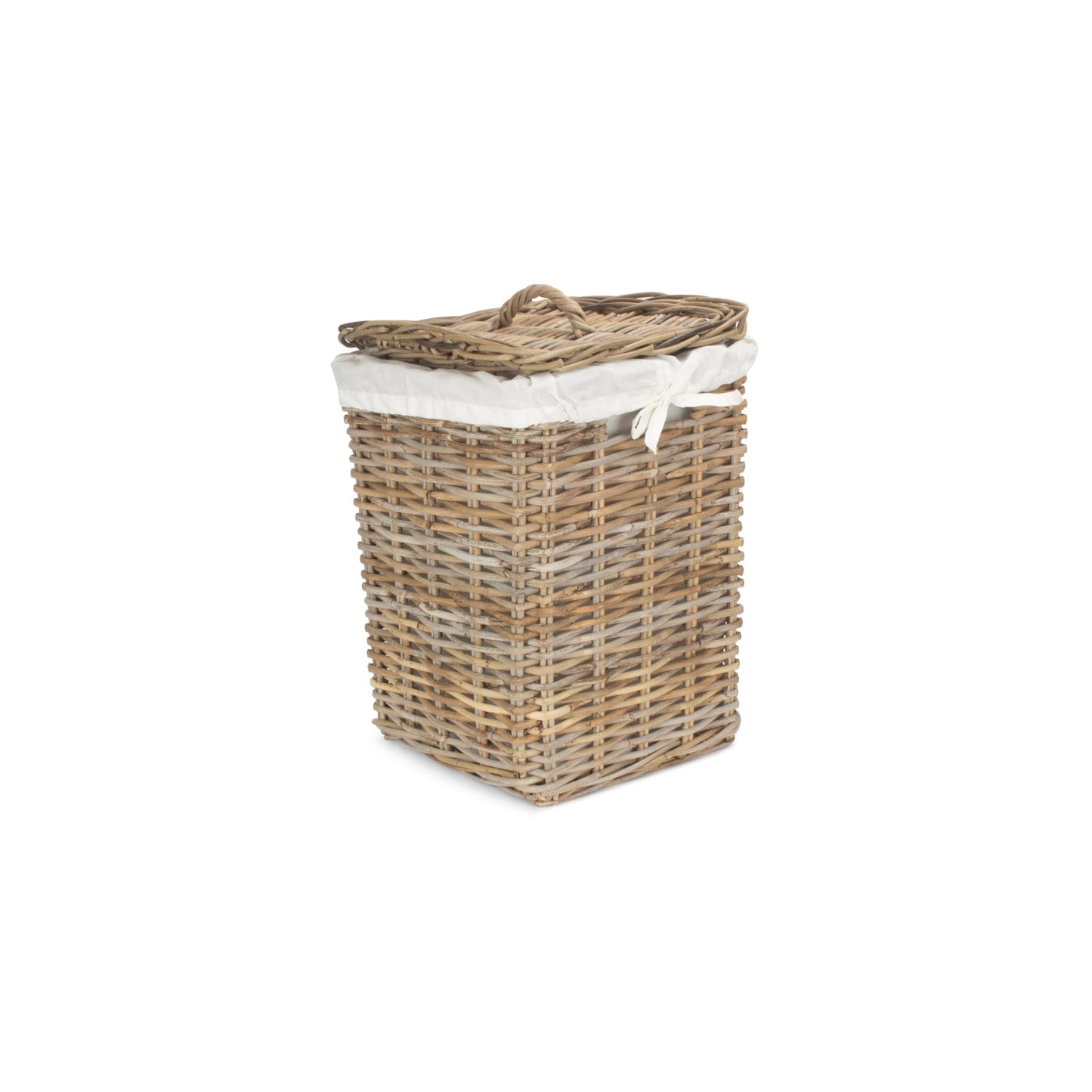 Small Square Rattan Laundry Hamper Basket