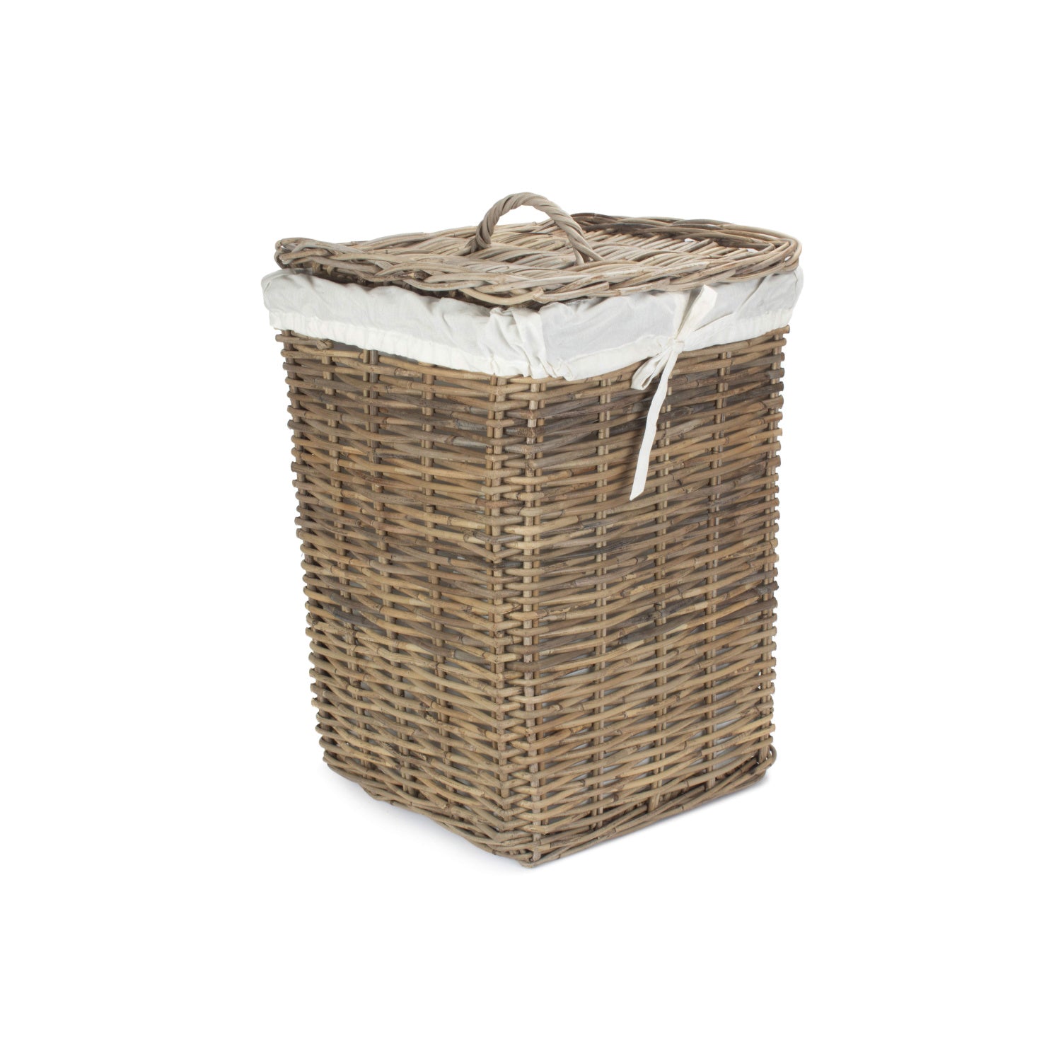 Large Square Rattan Laundry Hamper Basket