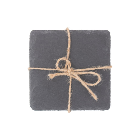 Square Slate Coaster Set 4