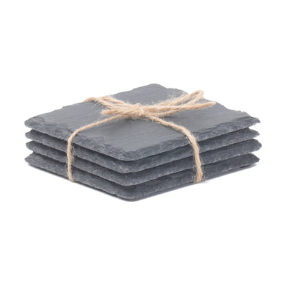 Square Slate Coaster Set 4