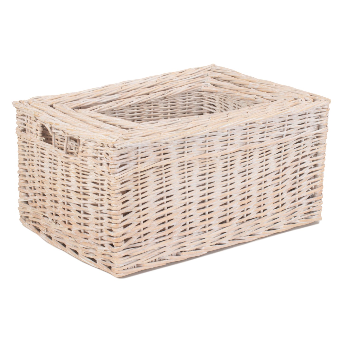 White Wash Storage Basket Set 4
