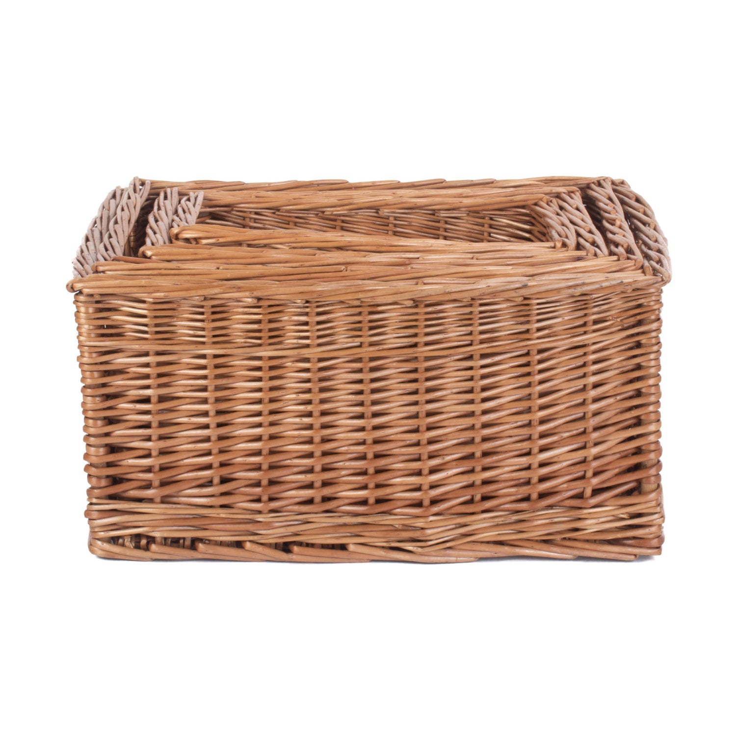 Double Steamed Willow Storage Baskets Set 4