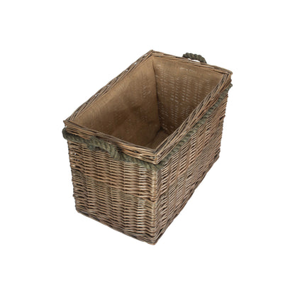 Medium Rectangular Rope Handled Log Basket
