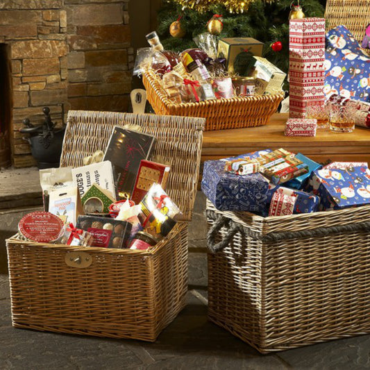Medium Rectangular Rope Handled Log Basket