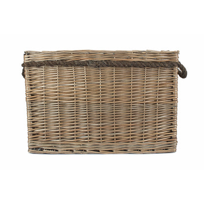 Set of 2 Rectangular Rope Handled Log Baskets
