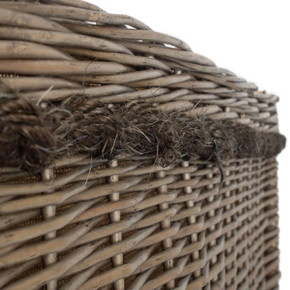 Large Rectangular Rope Handled Log Basket