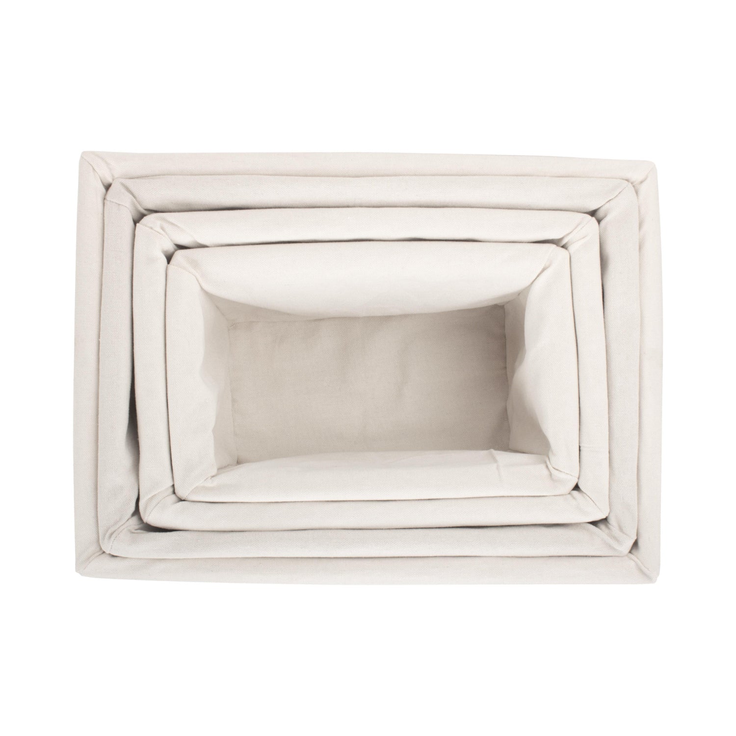 Double Steamed Storage Basket with White Lining Set of 4