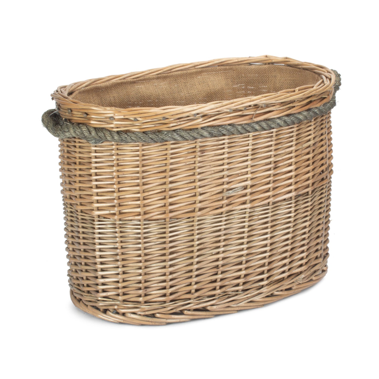 Medium Oval Rope Handled Log Basket