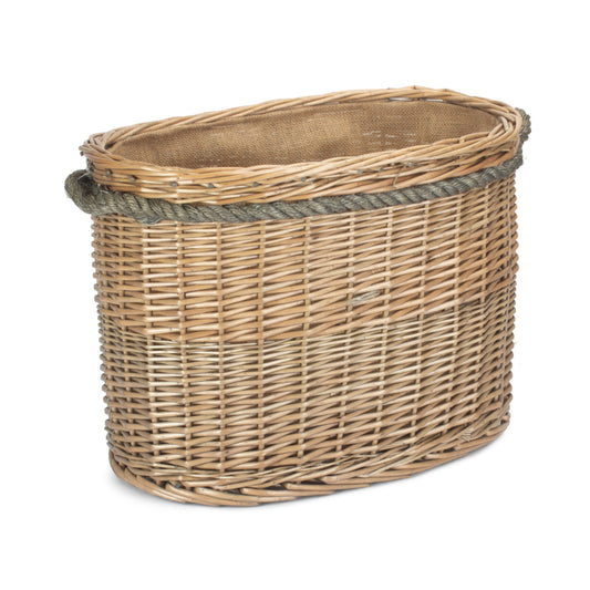 Medium Oval Rope Handled Log Basket