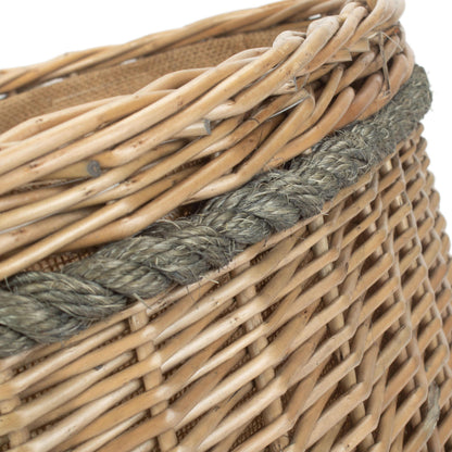 Medium Oval Rope Handled Log Basket