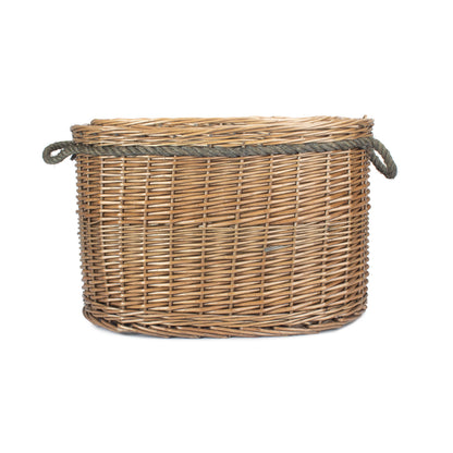 Set 2 Oval Rope Handled Log Baskets