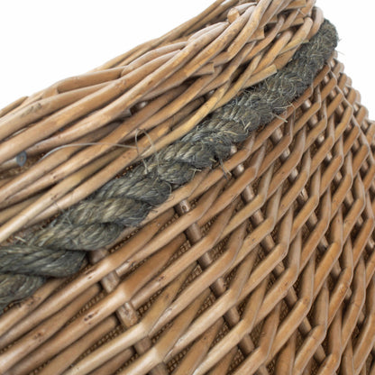 Large Oval Rope Handled Log Basket