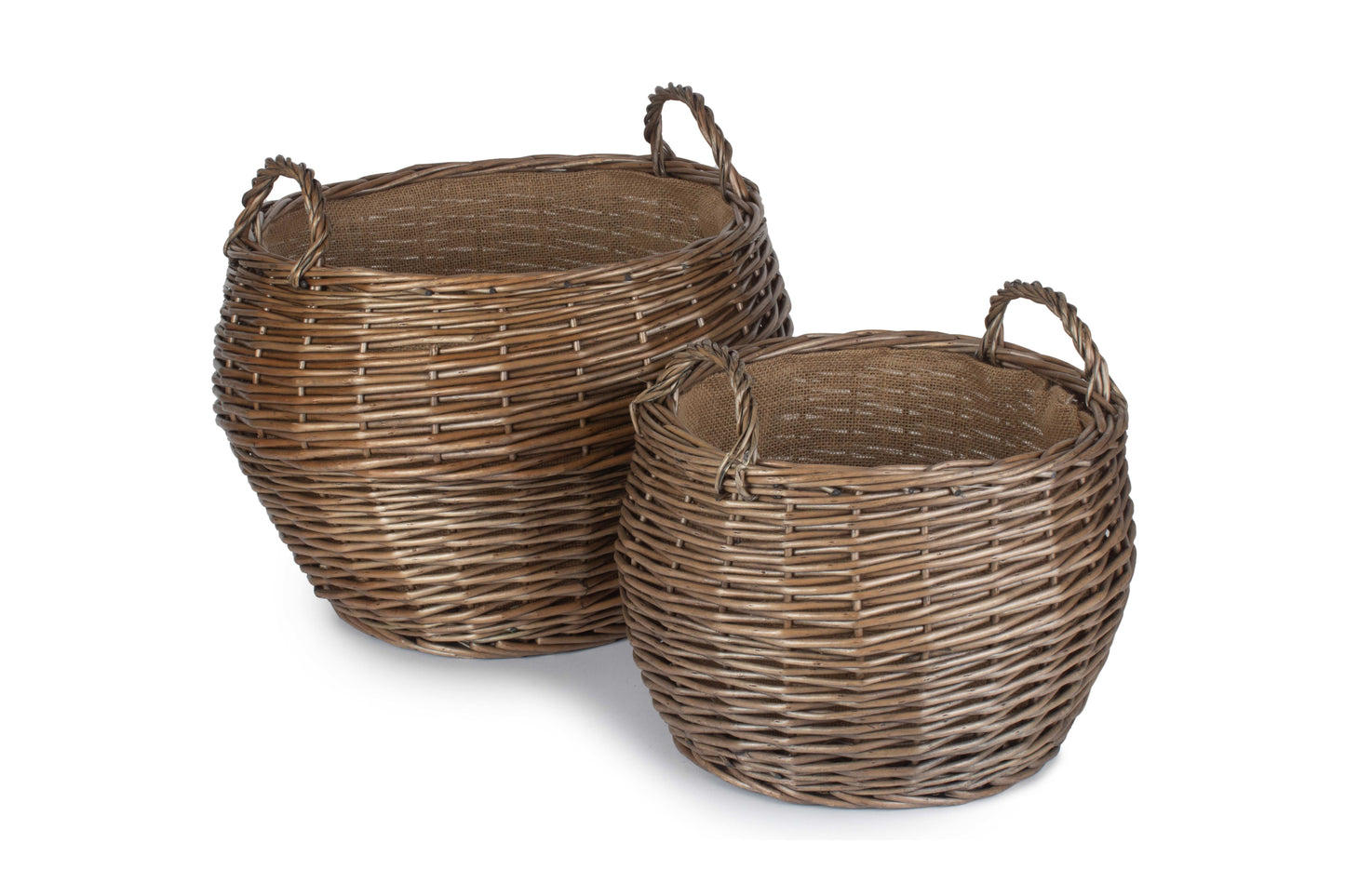 Antique Wash Stumpy Basket Set 2