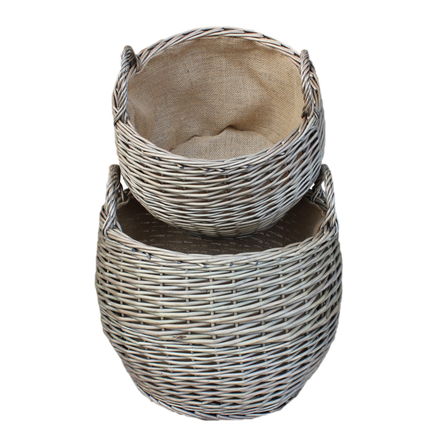 Antique Wash Stumpy Basket Set 2
