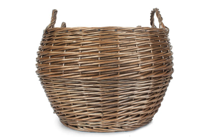 Antique Wash Willow Stumpy Basket Set 2