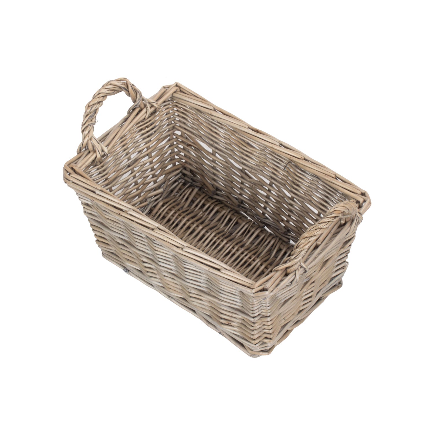 Small Antique Wash Willow Tapered Storage Basket