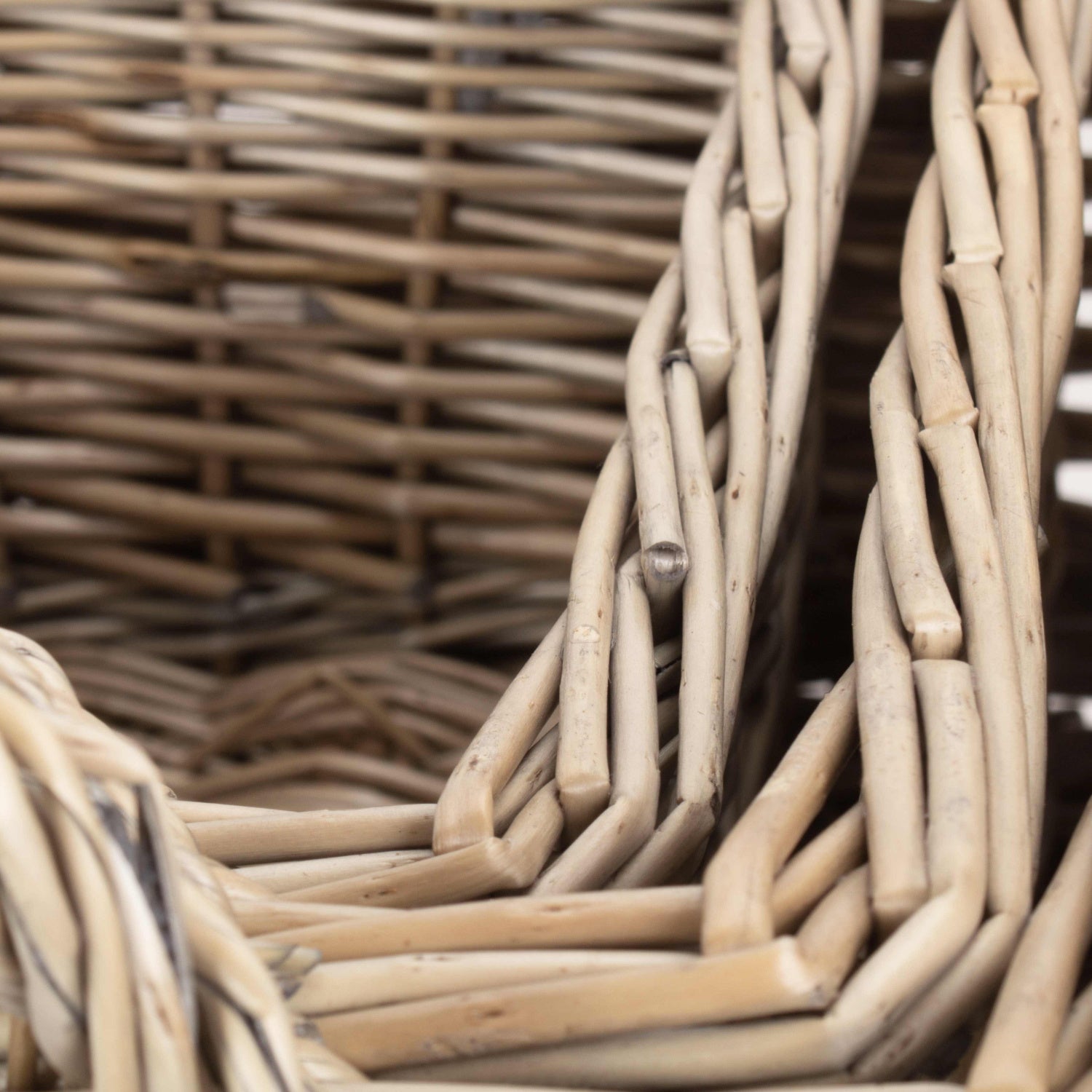 Antique Wash Willow Tapered Storage Baskets Set of 3