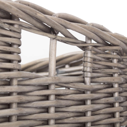 Small Square Antique Wash Willow Storage Basket