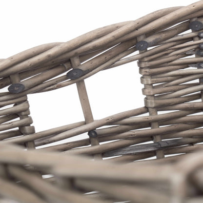 Small Square Antique Wash Willow Storage Basket