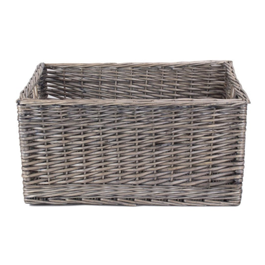 Jumbo Antique Wash Willow Storage Basket