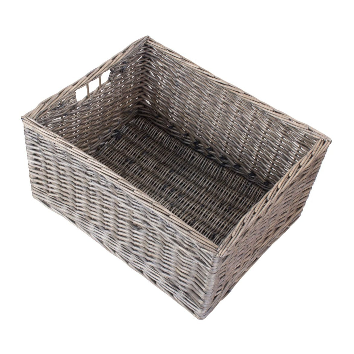 Jumbo Antique Wash Willow Storage Basket