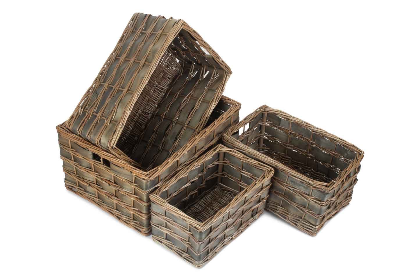 Grey Scandi Storage Basket Set 4