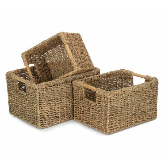 Nordic Seagrass Storage Basket Set 3