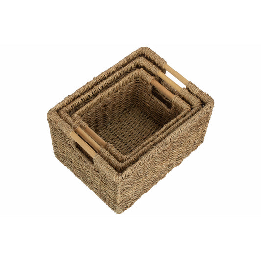 Nordic Seagrass Storage Basket Set 3