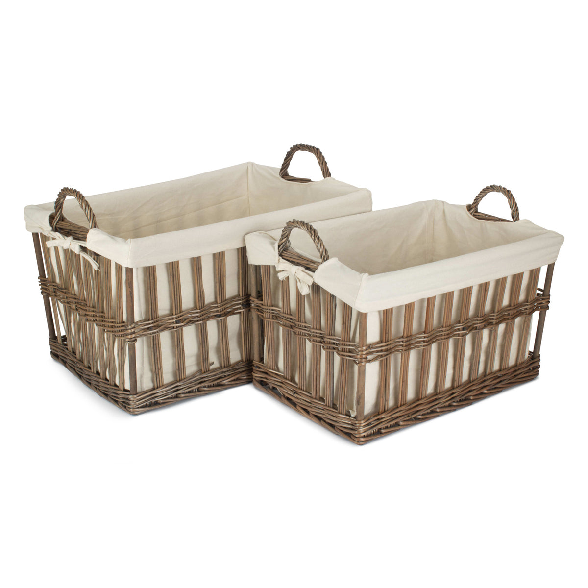 Malmö Openwork Laundry Storage Basket Set 2