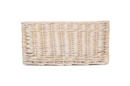 White Wash Willow Bathroom Tidy Storage Basket