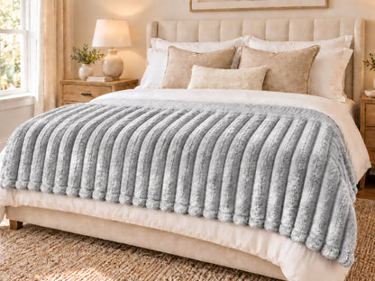 Homestead Textiles Luxury Ribbed Throw