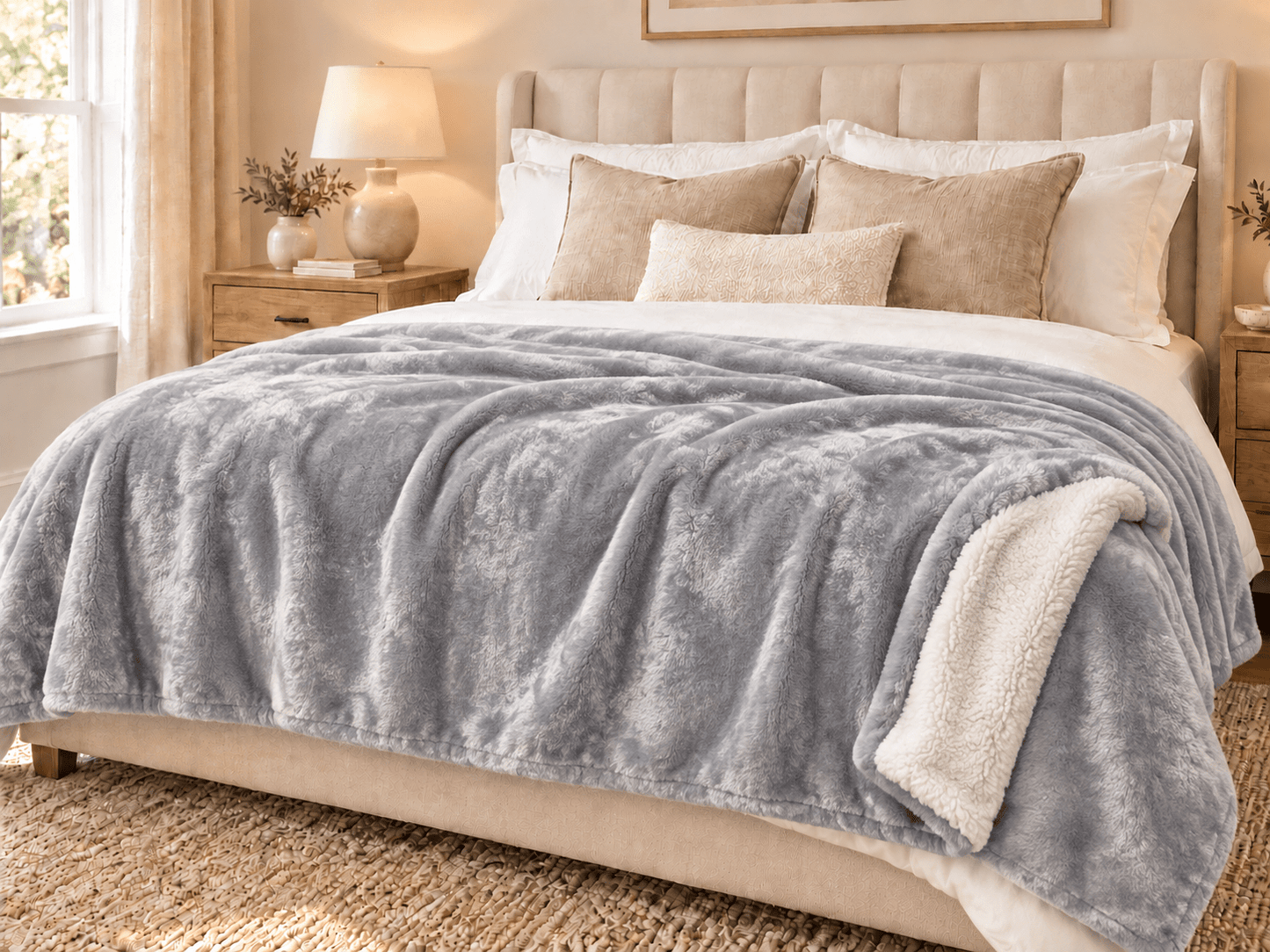 Homestead Textiles Luxury Sherpa Throw