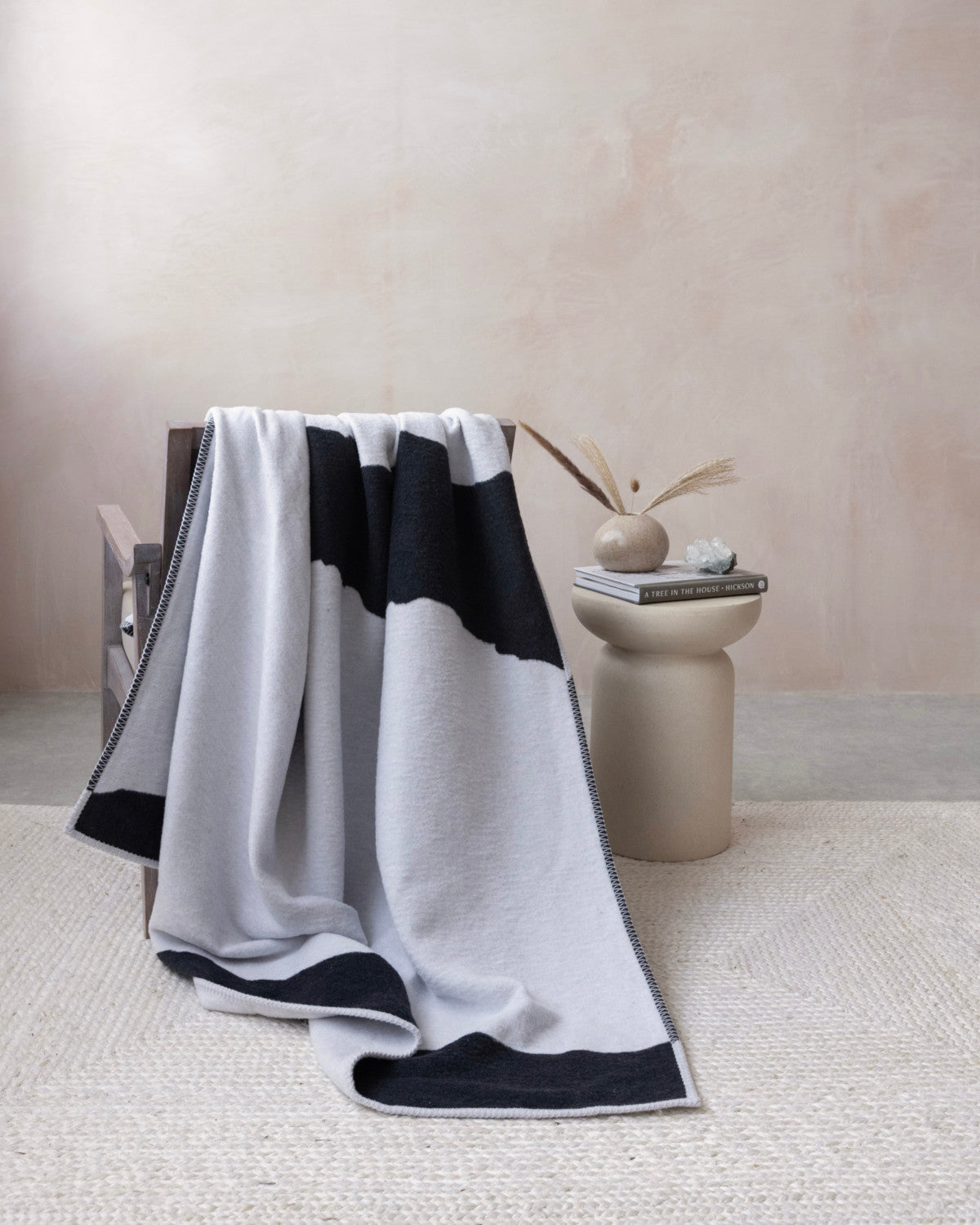 Cloud Cotton Blanket: Strata in Flint