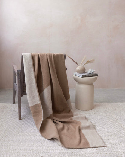 Cloud Cotton Blanket: Strata in Clay