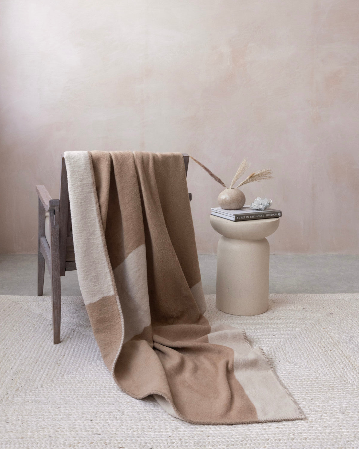Cloud Cotton Blanket: Strata in Clay