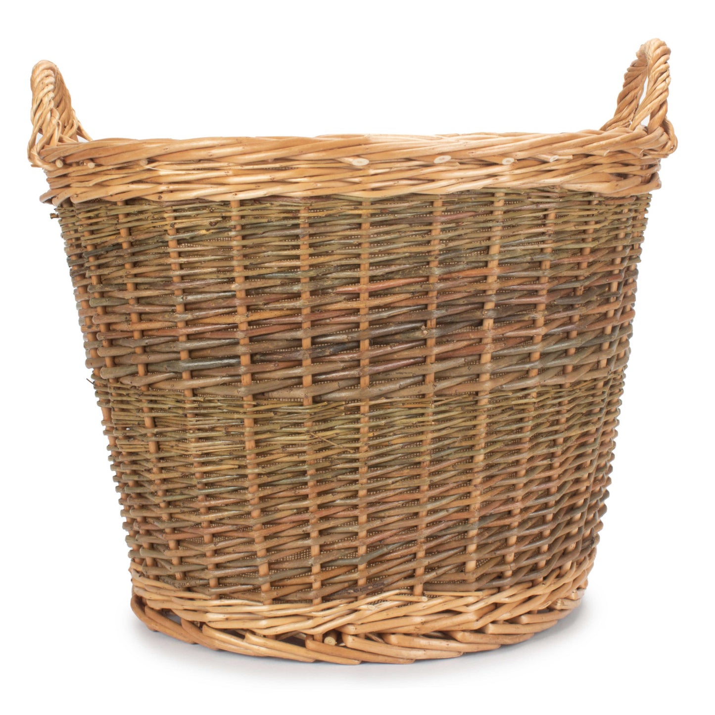 Unpeeled Log Basket With Lining