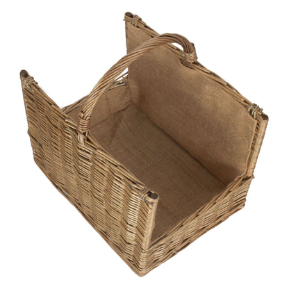 Antique Wash Open Ended Log Basket
